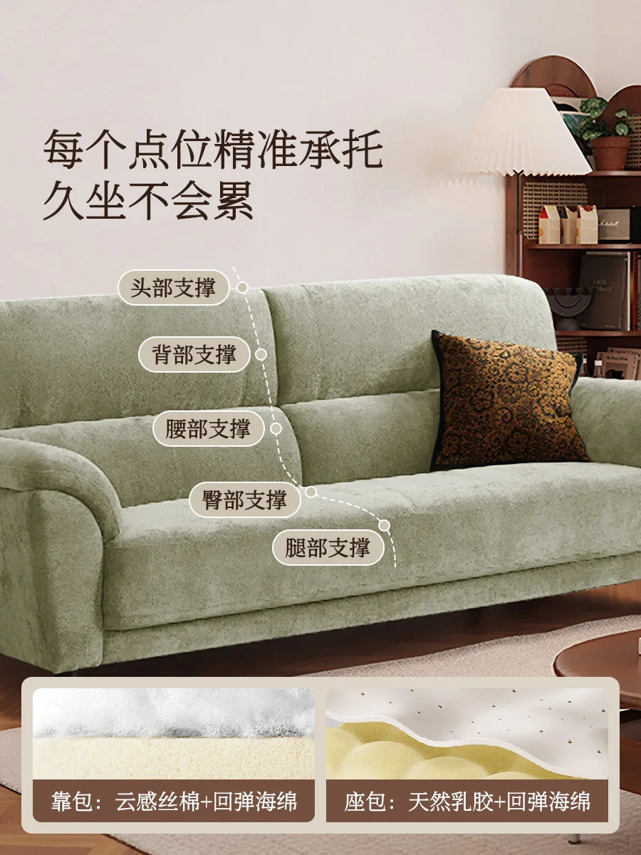 Living room sofa chenille velvet fabric sofa green straight row three small apartment double sofa
Living room sofa chenille velvet fabric sofa green straight row three small apartment double sofa