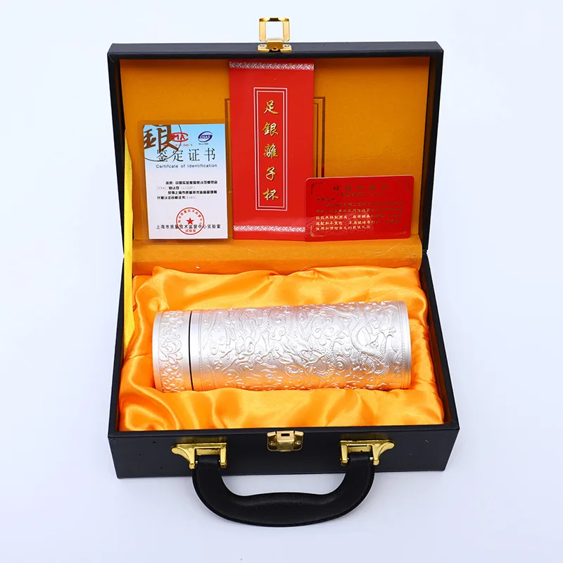 Luxury Kowloon Cup Silver Plated Water Bottle 999 Inner Silver Cup Retro Men's Insulation Cup Health Preservation Tourism Gift
Luxury Kowloon Cup Silver Plated Water Bottle 999 Inner Silver Cup Retro Men's Insulation Cup Health Preservation Tourism Gift