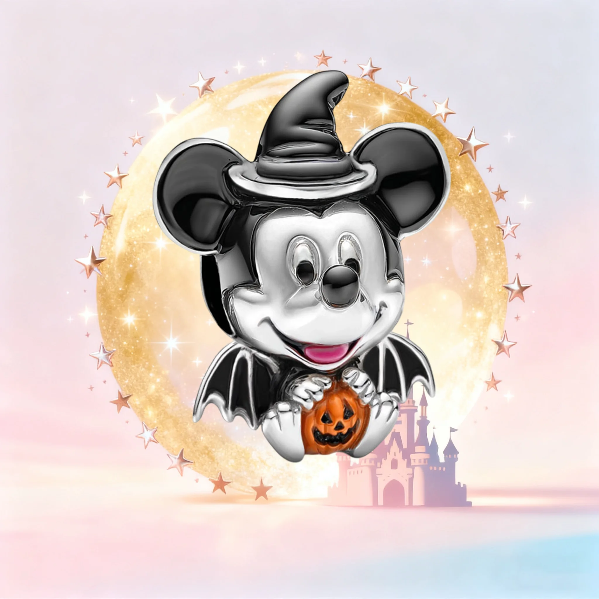 S925 Серебряный Шарм Диснея с Микки Маусом, шляпа ведьмы на Хэллоуин, тыквенная бусина, подходит для змеиной цепочки, ювелирный подарок для фанатов Диснея
S925 Серебряный Шарм Диснея с Микки Маусом, шляпа ведьмы на Хэллоуин, тыквенная бусина, подходит для змеиной цепочки, ювелирный подарок для фанатов Диснея