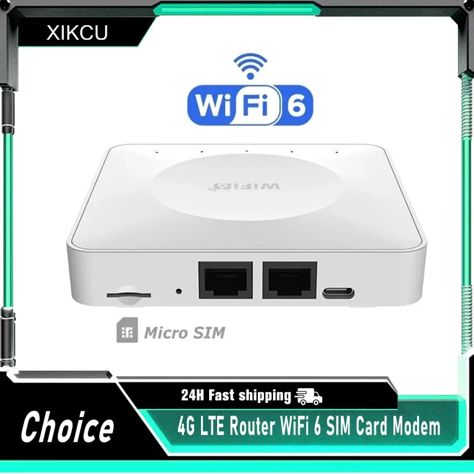 Support 32 Device Connections 4G LTE Router WiFi 6 SIM Card Modem Mobile Wireless Router Typc-C Interface for Asia Africa Europe
Support 32 Device Connections 4G LTE Router WiFi 6 SIM Card Modem Mobile Wireless Router Typc-C Interface for Asia Africa Europe