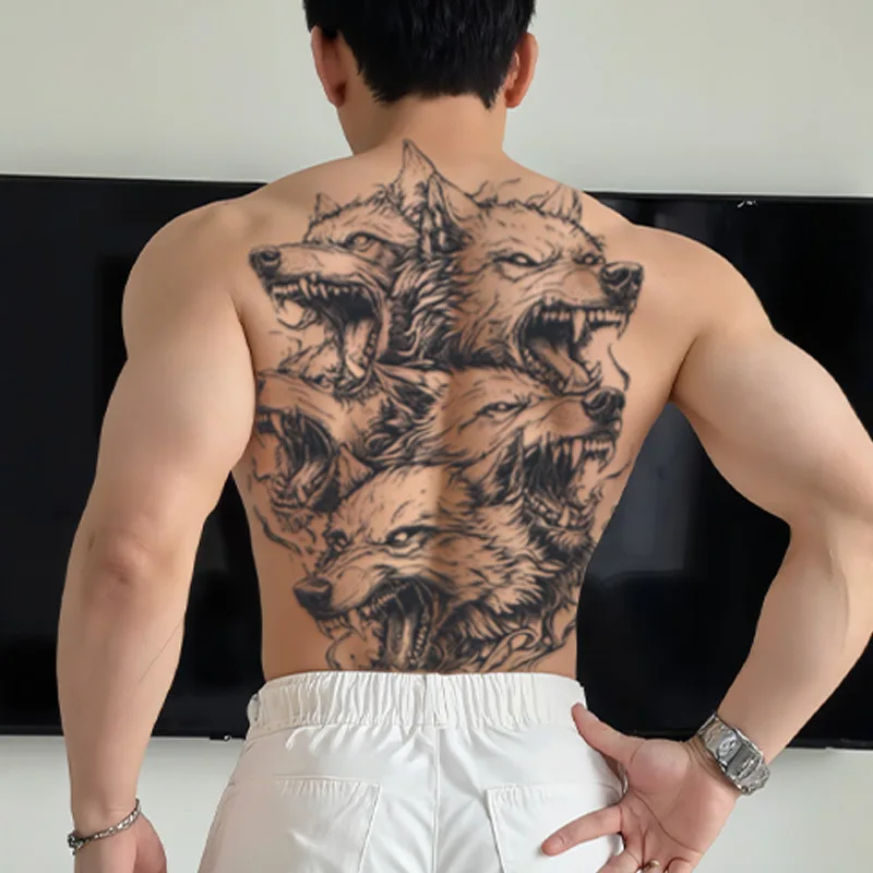 Five Wolf Full Back Herbal Juice Tattoo Sticker Animal Fake Tattoo Big Picture Waterproof Durable Semi-permanent Male WomanTatoo
Five Wolf Full Back Herbal Juice Tattoo Sticker Animal Fake Tattoo Big Picture Waterproof Durable Semi-permanent Male WomanTatoo