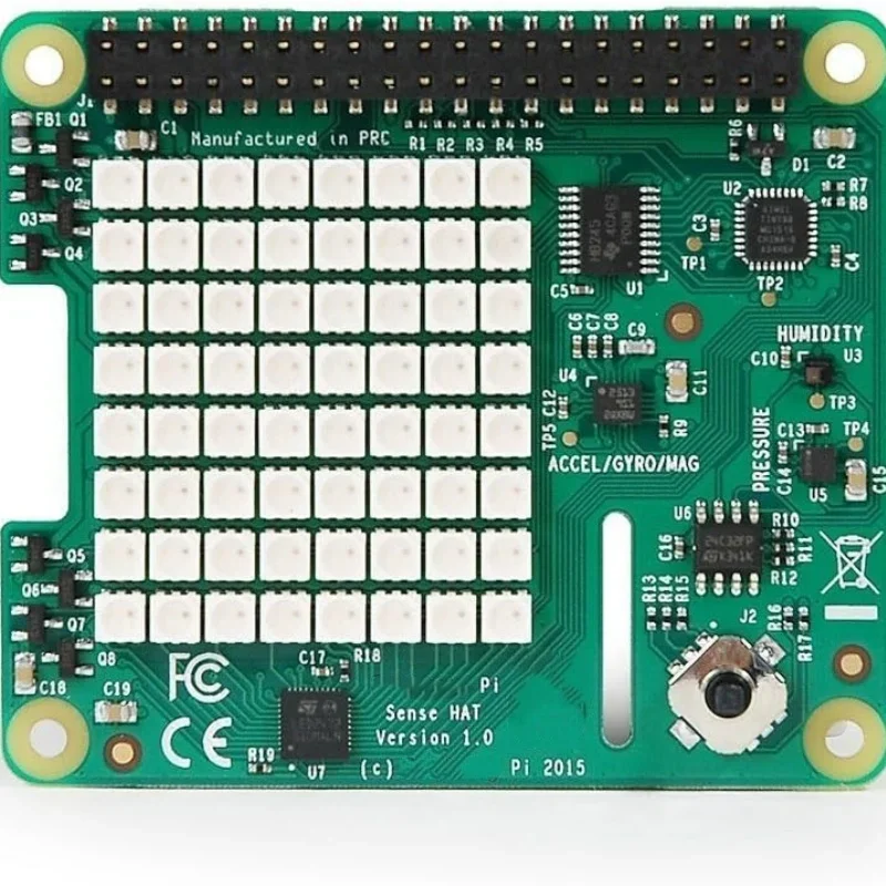 Датчик Pi RASPBERRYPI-SENSEHAT с направленными датчиками давления, влажности и температуры
Датчик Pi RASPBERRYPI-SENSEHAT с направленными датчиками давления, влажности и температуры