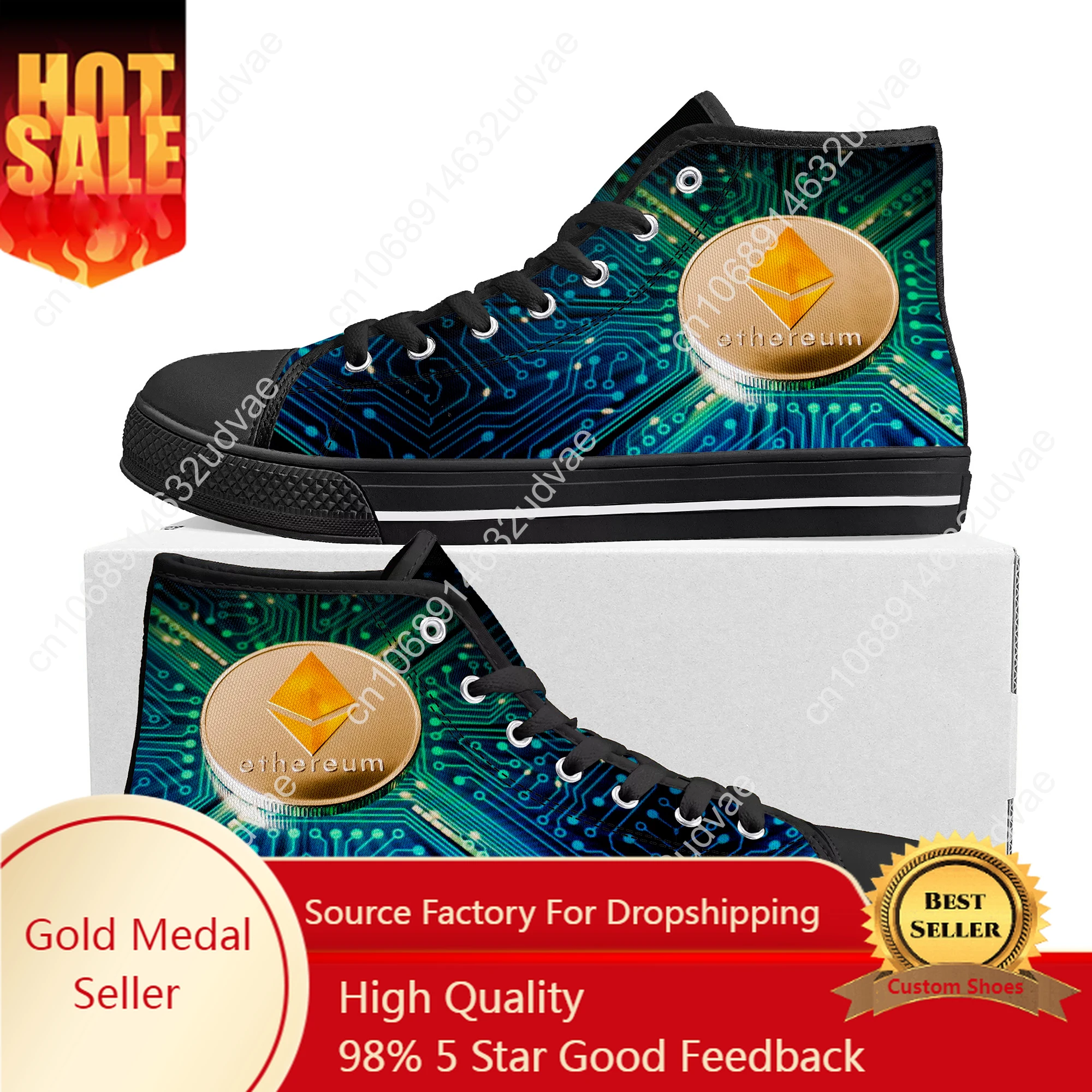 Ethereum Cryptocurrency Miner ETH Coin High Top Sneakers Mens Womens Teenager Canvas Sneaker Casual Couple Shoes Custom Shoe
Ethereum Cryptocurrency Miner ETH Coin High Top Sneakers Mens Womens Teenager Canvas Sneaker Casual Couple Shoes Custom Shoe