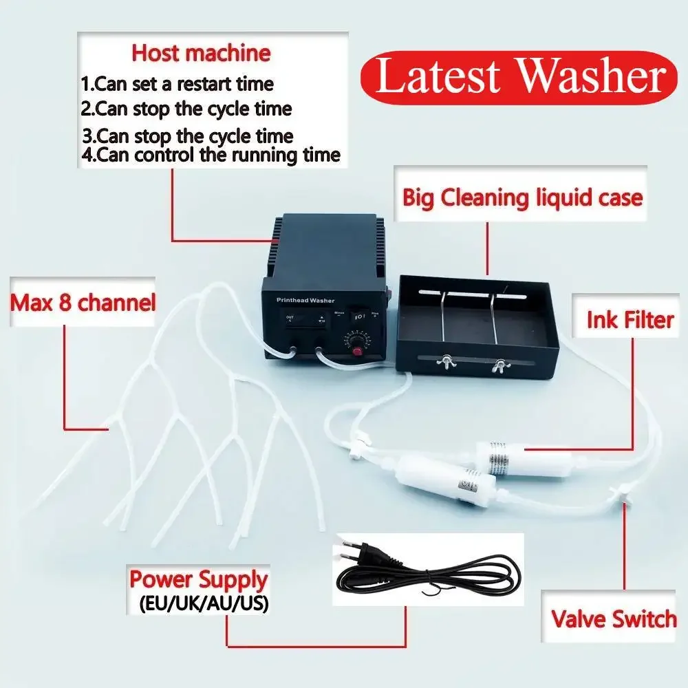 Printer Head DTF Printhead Cleaning Cleaner Kit Clogged Machine Washer Device For Epson i3200 i1600 L1800 L805 1390 UV Unclog
Printer Head DTF Printhead Cleaning Cleaner Kit Clogged Machine Washer Device For Epson i3200 i1600 L1800 L805 1390 UV Unclog
