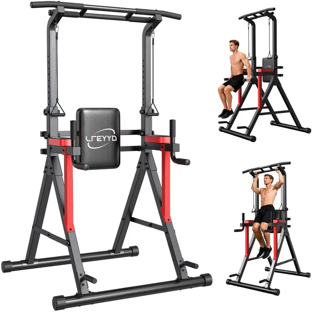 Power Tower Dip Station Pull Up Bar for Fitness Home Gym Workout,450 Pounds MultiFunction Adjustable Height Fitness Strength Tr
Power Tower Dip Station Pull Up Bar for Fitness Home Gym Workout,450 Pounds MultiFunction Adjustable Height Fitness Strength Tr