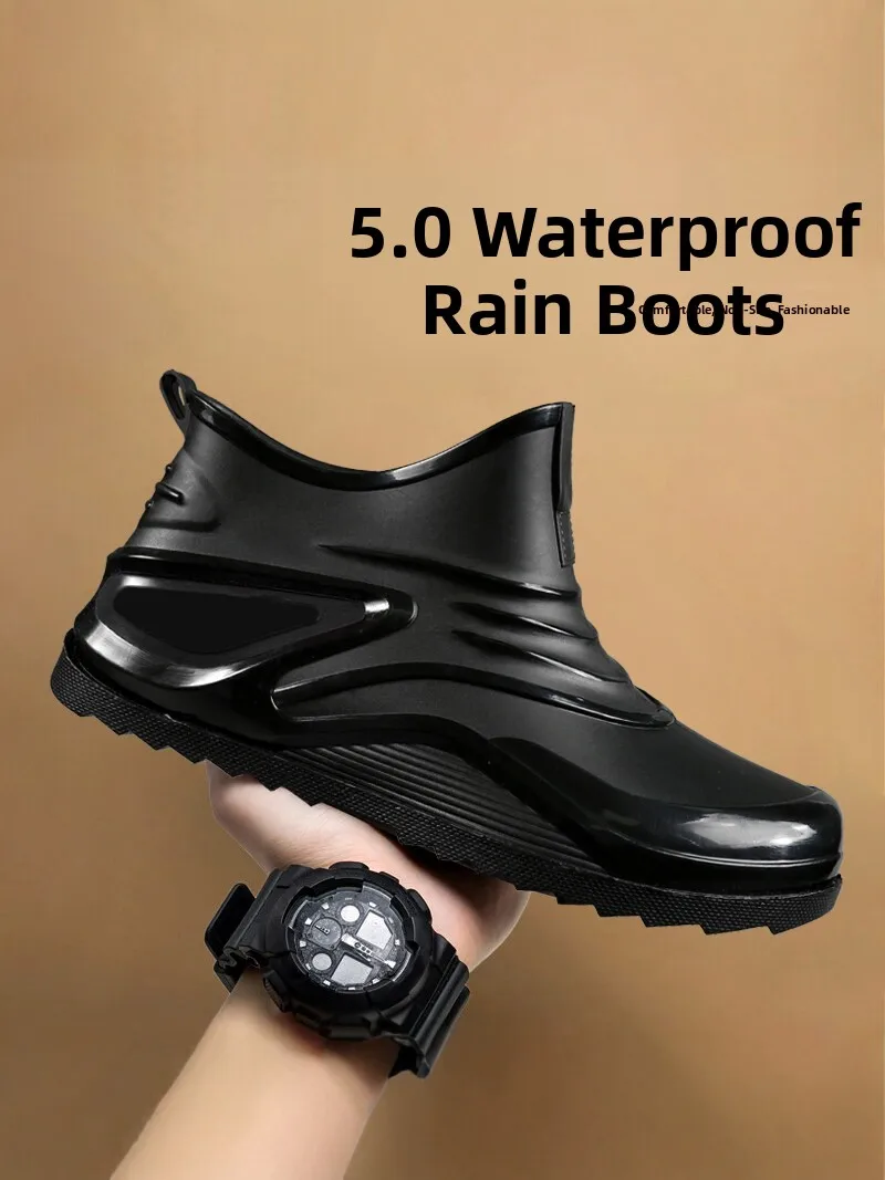Men's Rain Boots 2026 New Summer Waterproof Non-slip Kitchen Work Labor Protection Water Shoes for Delivery Riders in Rainy Days
Men's Rain Boots 2026 New Summer Waterproof Non-slip Kitchen Work Labor Protection Water Shoes for Delivery Riders in Rainy Days