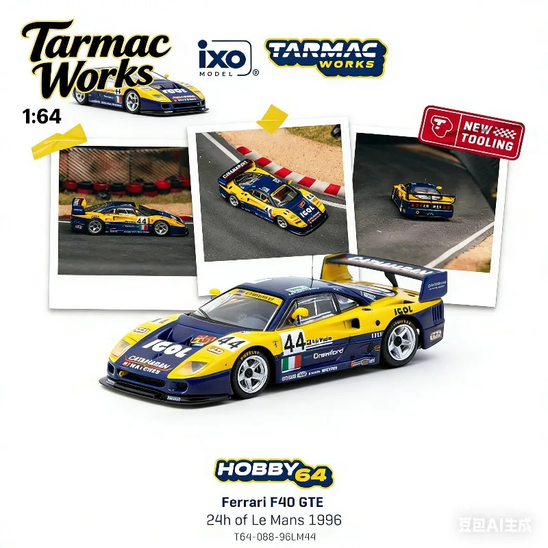 TW 1:64 Ferrari F40 GTE 24h Le Mans Race 1996, литая модель автомобиля из имитационного сплава, коллекционный предмет, декоративный элемент.
TW 1:64 Ferrari F40 GTE 24h Le Mans Race 1996, литая модель автомобиля из имитационного сплава, коллекционный предмет, декоративный элемент.
