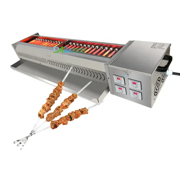 Electric barbecue oven Smokeless bbq grill Skewers machine for restaurant canteen
Electric barbecue oven Smokeless bbq grill Skewers machine for restaurant canteen