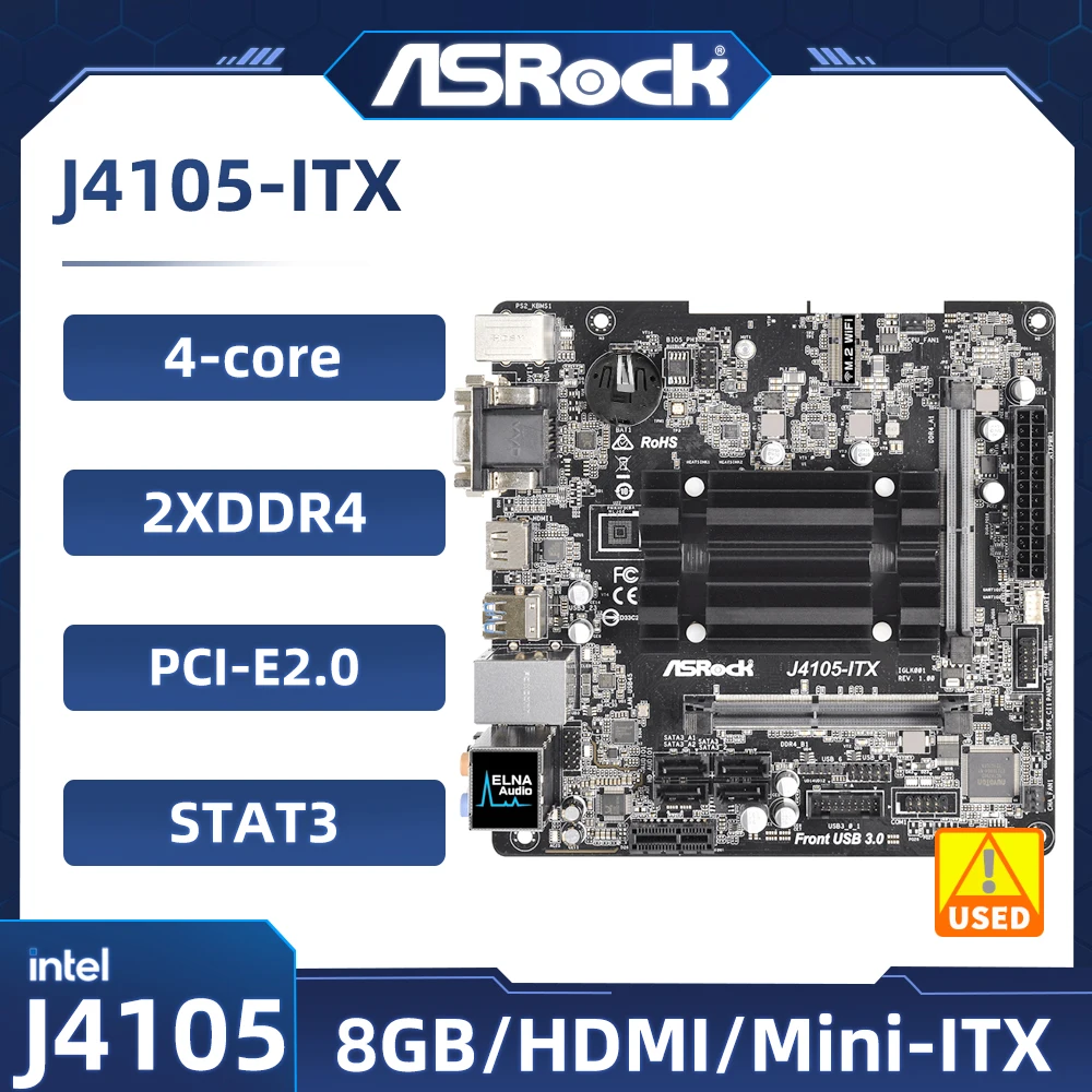 ASROCK J4105-ITX Mini-ITX материнская плата Intel четырехъядерный процессор J4105 2xDDR4 8 Гб M.2 PCI Express 2,0 USB 3,1 HDMI
ASROCK J4105-ITX Mini-ITX материнская плата Intel четырехъядерный процессор J4105 2xDDR4 8 Гб M.2 PCI Express 2,0 USB 3,1 HDMI