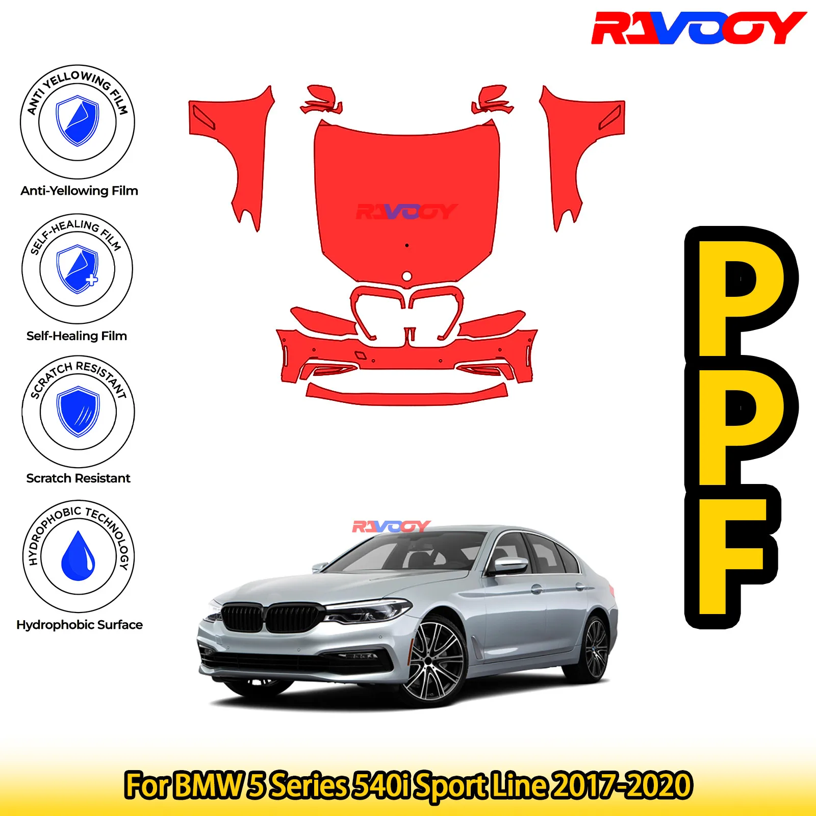 For BMW 5 Series 540i Sport Line 2017-2020 Glossy Matte Black Precut front PPF Kit Paint Protection Film
For BMW 5 Series 540i Sport Line 2017-2020 Glossy Matte Black Precut front PPF Kit Paint Protection Film