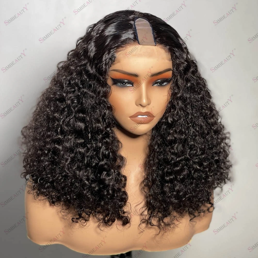 Jet Black Afro Curly Human Hair Glueless Cheapest U Part Wigs Bouncy Curls Easy Install Peruvian Hair V Part Wig with Clips Remy
Jet Black Afro Curly Human Hair Glueless Cheapest U Part Wigs Bouncy Curls Easy Install Peruvian Hair V Part Wig with Clips Remy