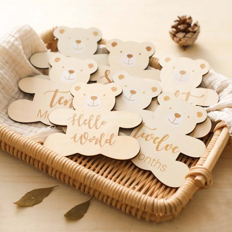 Baby Mileage Piece Bear Cute Shape Growth Commemoration Newborn Baby Accessories Newborn 7pc Front and Back Photography Props
Baby Mileage Piece Bear Cute Shape Growth Commemoration Newborn Baby Accessories Newborn 7pc Front and Back Photography Props