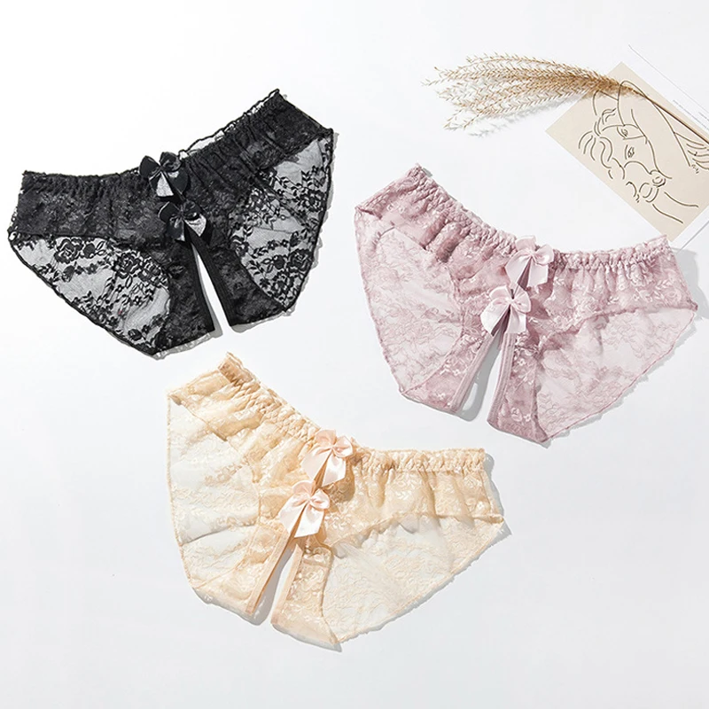 Erotic Sexy Open Lace Panties Transparent Bow Low Waist Underpants Female Breathable Hollow Mesh Briefs Women Sexy Lingerie
Erotic Sexy Open Lace Panties Transparent Bow Low Waist Underpants Female Breathable Hollow Mesh Briefs Women Sexy Lingerie