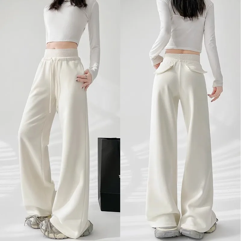 Extra Large Size High Waist Slimming Wide Leg Sweatpants Women's Drapey Loose Casual Sport Pants Straight Tube Loose Fit
Extra Large Size High Waist Slimming Wide Leg Sweatpants Women's Drapey Loose Casual Sport Pants Straight Tube Loose Fit