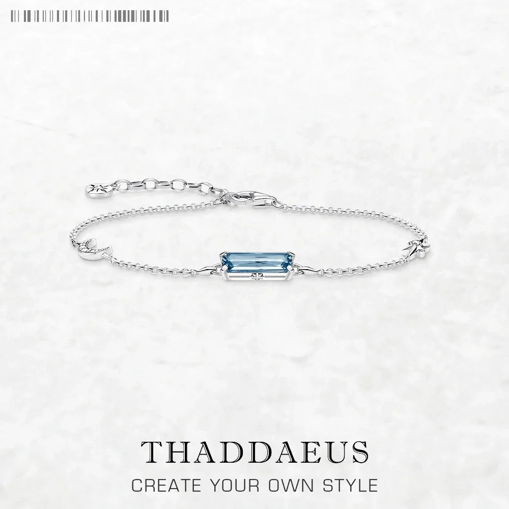 Moon and Star Blue Stone Link Chain Bracelet For Women 925 Sterling Silver Jewelry Feminine Bohemia Gift
Moon and Star Blue Stone Link Chain Bracelet For Women 925 Sterling Silver Jewelry Feminine Bohemia Gift