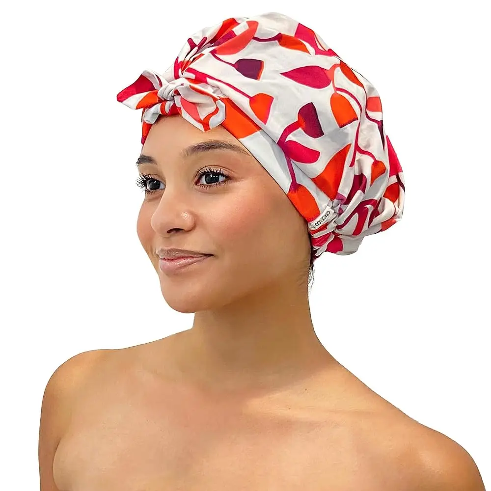 & COMPANY Luxury Shower Cap For Women - 100% Waterproof, Reusable, Washable & Breathable Shower Caps - Cara Cara
& COMPANY Luxury Shower Cap For Women - 100% Waterproof, Reusable, Washable & Breathable Shower Caps - Cara Cara