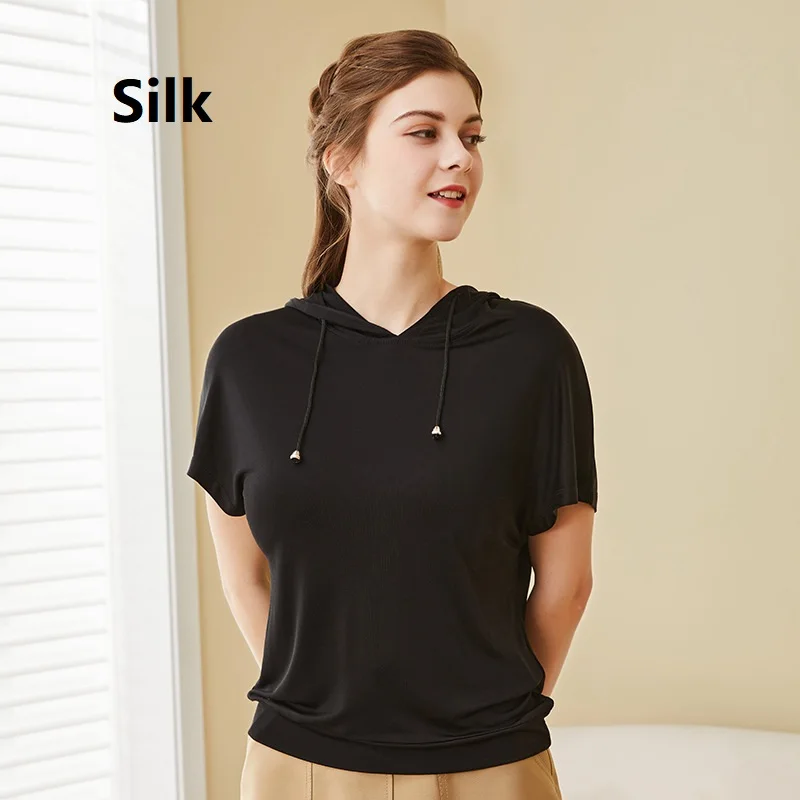 hoodie T shirt silk black shirts womens summer knit clothes hoodies top women short sleeve tops tsihrts woman clothing fashion
hoodie T shirt silk black shirts womens summer knit clothes hoodies top women short sleeve tops tsihrts woman clothing fashion