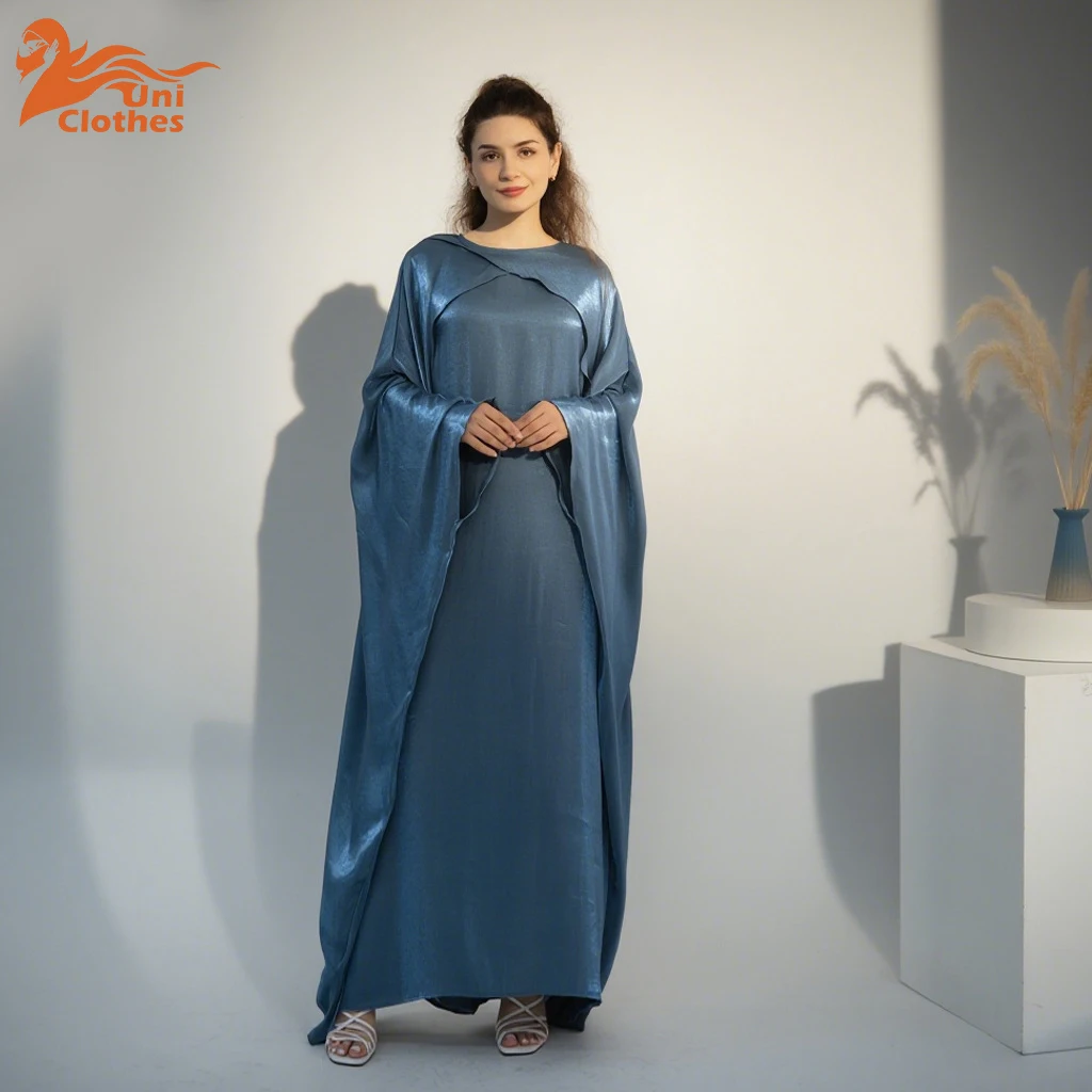 UNI Ramadan Batwing Sleeve Shiny Abaya Islam Muslim Maxi Dress Kebaya Women Kaftan Robe Musulmane Femme Vestidos
UNI Ramadan Batwing Sleeve Shiny Abaya Islam Muslim Maxi Dress Kebaya Women Kaftan Robe Musulmane Femme Vestidos