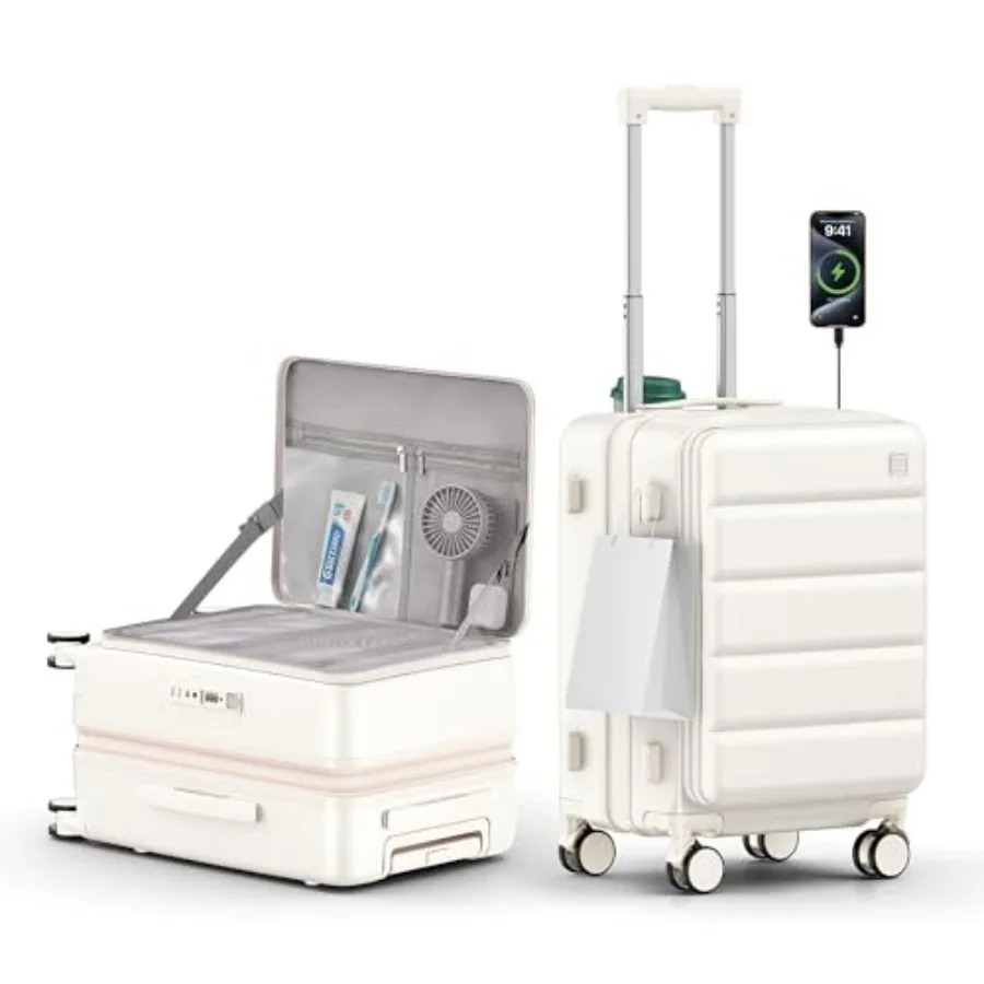 Expandable 20Inch Carry On Luggage Airline Approved - Top Opening Hardside Travel Suitcase Unbreakable -with Cup Holder, USB Ch
Expandable 20Inch Carry On Luggage Airline Approved - Top Opening Hardside Travel Suitcase Unbreakable -with Cup Holder, USB Ch