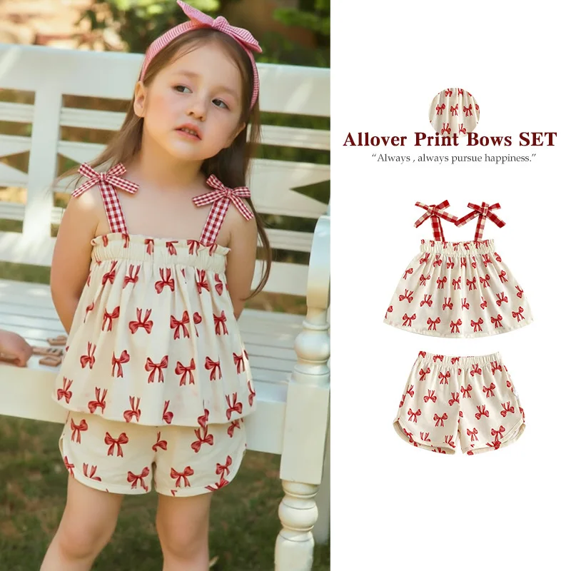 26 Summer Girls' Two-Piece Set Children's Cartoon Full-Printed T-Shirt Bowknot Short Pants for Casual Wear
26 Summer Girls' Two-Piece Set Children's Cartoon Full-Printed T-Shirt Bowknot Short Pants for Casual Wear