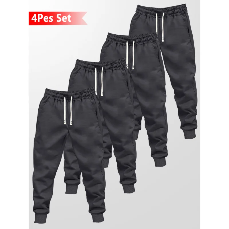 Мужские повседневные брюки свободного кроя Y2K, комплект из четырех предметов, осень 2025, с эластичным поясом, черные
Мужские повседневные брюки свободного кроя Y2K, комплект из четырех предметов, осень 2025, с эластичным поясом, черные