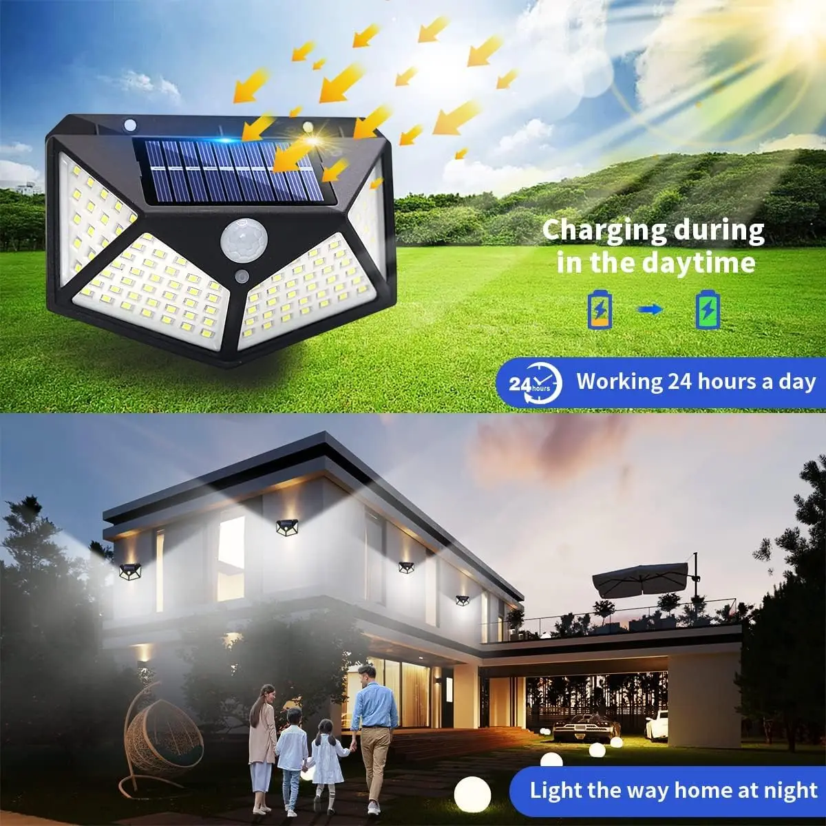 Multifunctional Solar Lamp Outdoor Garden Decoration Solar Led Light Waterproof Sunlight Powered Spotlight with Motion Sensor
Multifunctional Solar Lamp Outdoor Garden Decoration Solar Led Light Waterproof Sunlight Powered Spotlight with Motion Sensor