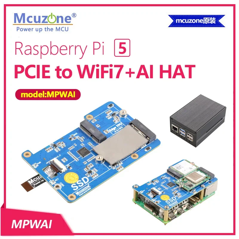 MPWAI,Raspberry Pi 5 PCIE to WiFi7+AI HAT,AI for RPi5 (Hailo-8), WiFi7 (BE200),support RPi OS
MPWAI,Raspberry Pi 5 PCIE to WiFi7+AI HAT,AI for RPi5 (Hailo-8), WiFi7 (BE200),support RPi OS