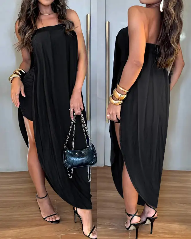 2026 New Women's Sexy Loose Strapless Tube Skirt Pleated Asymmetric Hem Dress
2026 New Women's Sexy Loose Strapless Tube Skirt Pleated Asymmetric Hem Dress