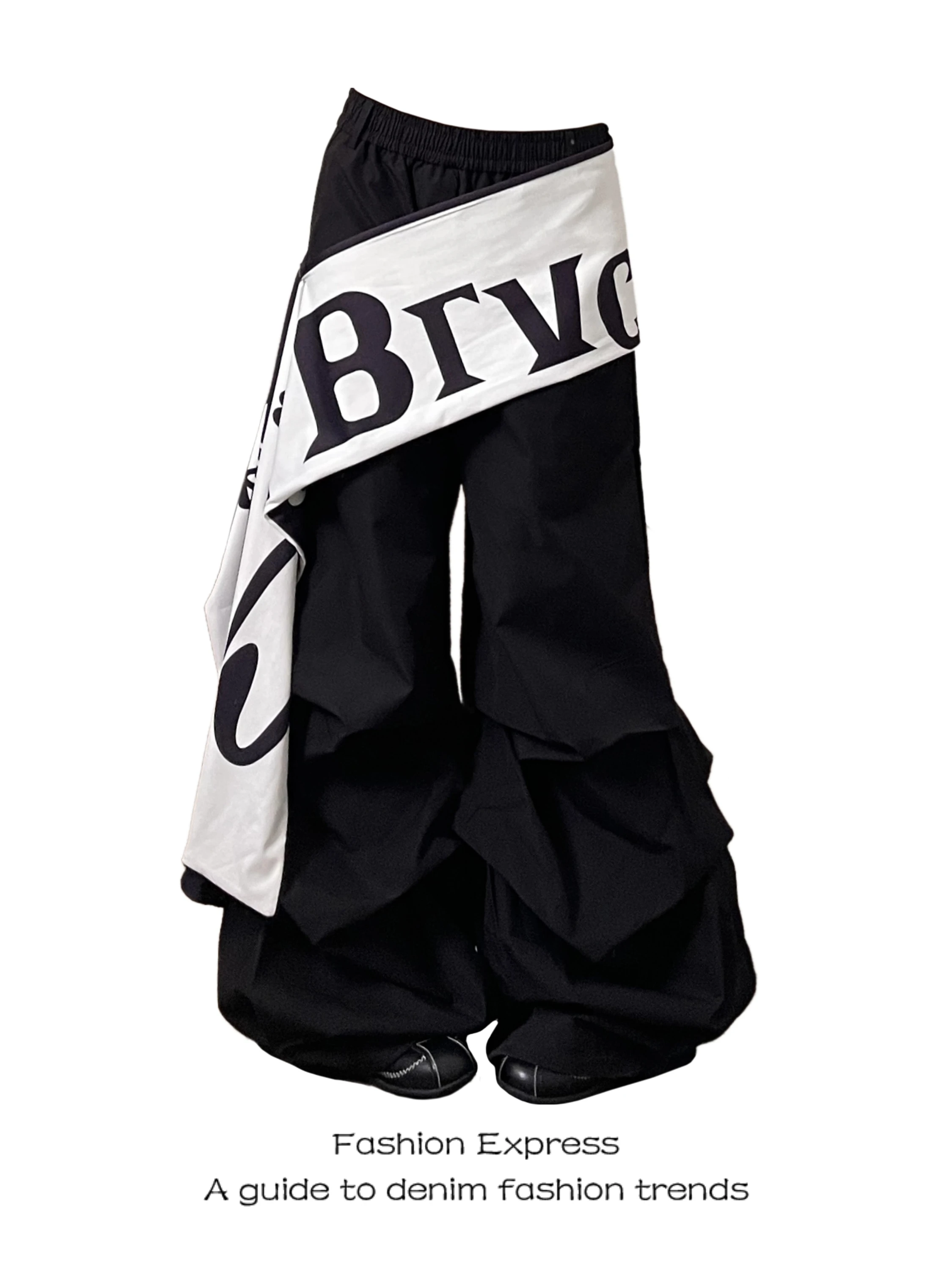 Women's Wide Leg Long Pants Removable Letter Dance Curtain Blade Jazz Dance Washed Casual Trousers High Waist Straight Cut
Women's Wide Leg Long Pants Removable Letter Dance Curtain Blade Jazz Dance Washed Casual Trousers High Waist Straight Cut