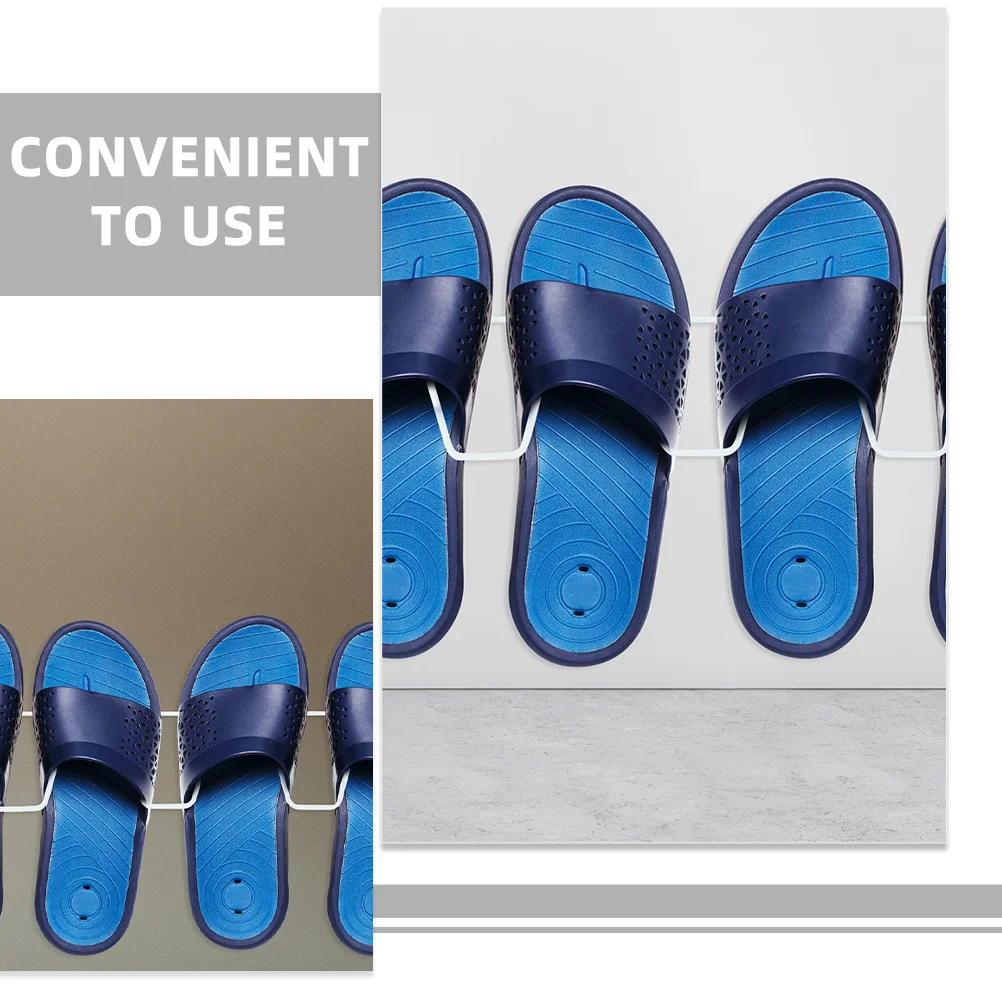 2Pcs Non Punching Wall Slippers Storage Rack Bathroom Bedroom Shoe Organizer Shoe Storage Wall Punch-Free Slippers Rack 
2Pcs Non Punching Wall Slippers Storage Rack Bathroom Bedroom Shoe Organizer Shoe Storage Wall Punch-Free Slippers Rack