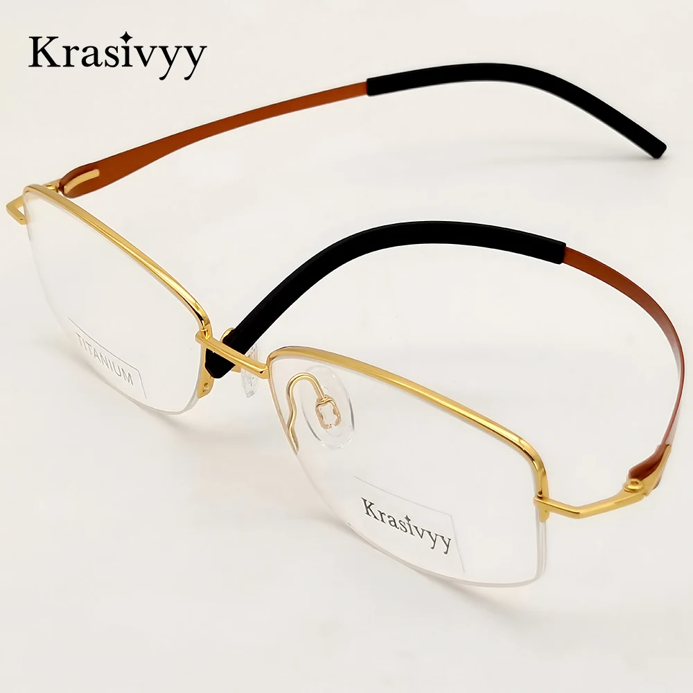 Krasivyy Pure Titanium Half-Rim Glasses Frame Women Oval Screwless Ultralight Casual Eyeglasses Ladies European Brand Eyewear
Krasivyy Pure Titanium Half-Rim Glasses Frame Women Oval Screwless Ultralight Casual Eyeglasses Ladies European Brand Eyewear