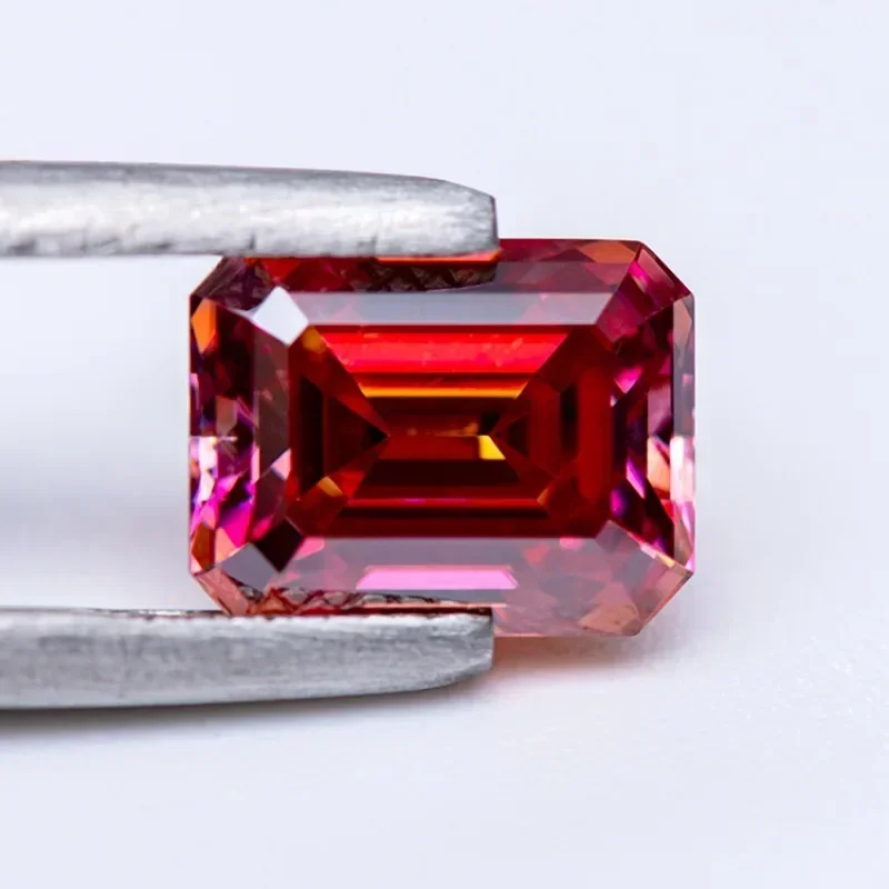 NEW Moissanite Gemstone Watermelon Red Color Emerald Cut Lab Grown Diamond Advanced Jewelry Making Materials with GRA Certificat
NEW Moissanite Gemstone Watermelon Red Color Emerald Cut Lab Grown Diamond Advanced Jewelry Making Materials with GRA Certificat