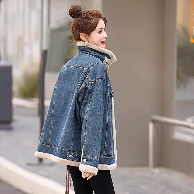 Denim Coat With Real Sheep Lamp Winter Fur Plush Womens Oversized Anti-Wrinkle New Chinese Minimalist Urban Office Plush-Lined
Denim Coat With Real Sheep Lamp Winter Fur Plush Womens Oversized Anti-Wrinkle New Chinese Minimalist Urban Office Plush-Lined