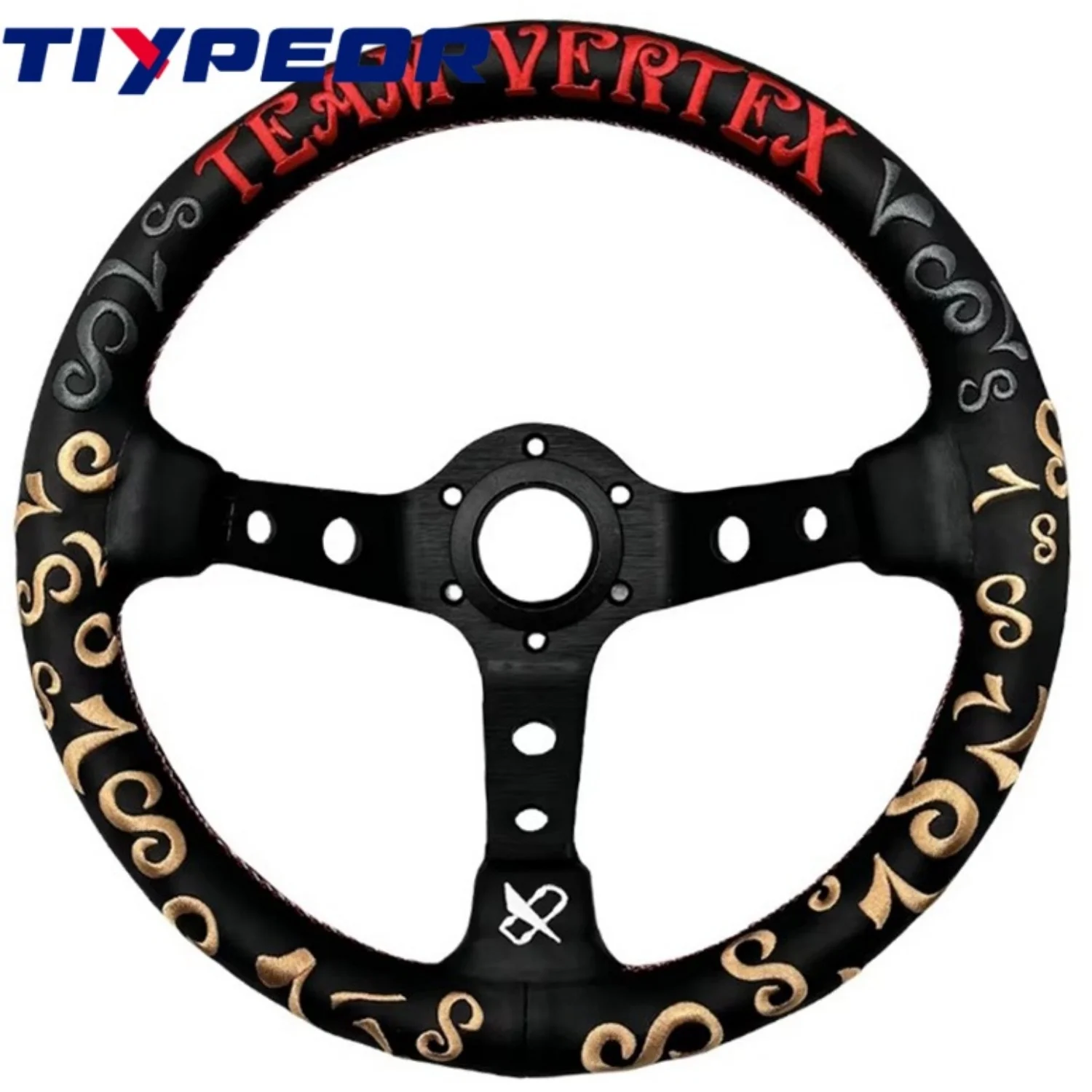 JDM TEAM VERTEX Кожаный автомобильный руль из микрофибры диаметром 320 мм, черный с вышитым текстом, руль для дрифта с глубоким посудом
JDM TEAM VERTEX Кожаный автомобильный руль из микрофибры диаметром 320 мм, черный с вышитым текстом, руль для дрифта с глубоким посудом