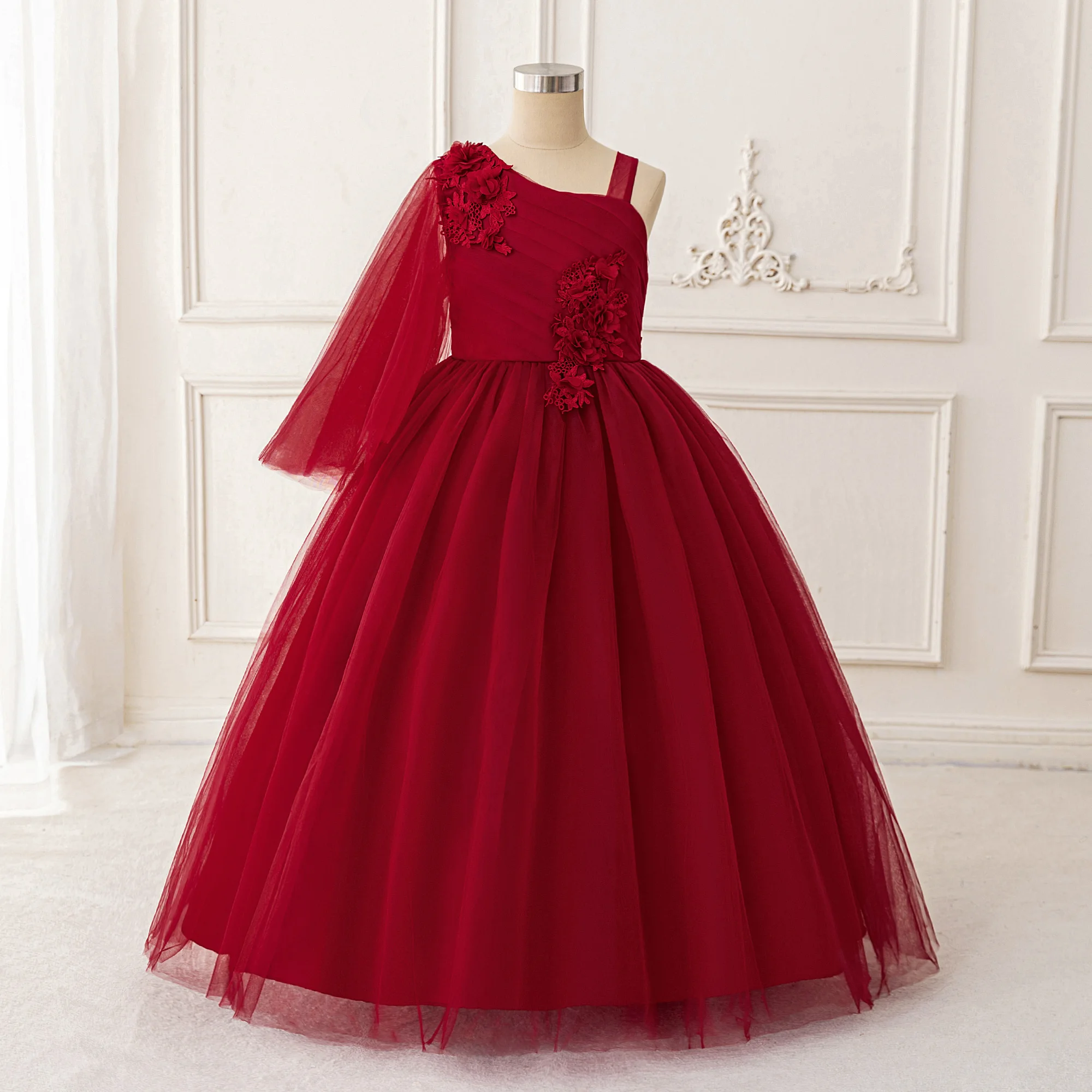 Elegant Flower Party Girls Dress Vintage Bridesmaid Wedding Prom Gown Gala Birthday Pageant Princess Dress Evening Kids Clothing
Elegant Flower Party Girls Dress Vintage Bridesmaid Wedding Prom Gown Gala Birthday Pageant Princess Dress Evening Kids Clothing