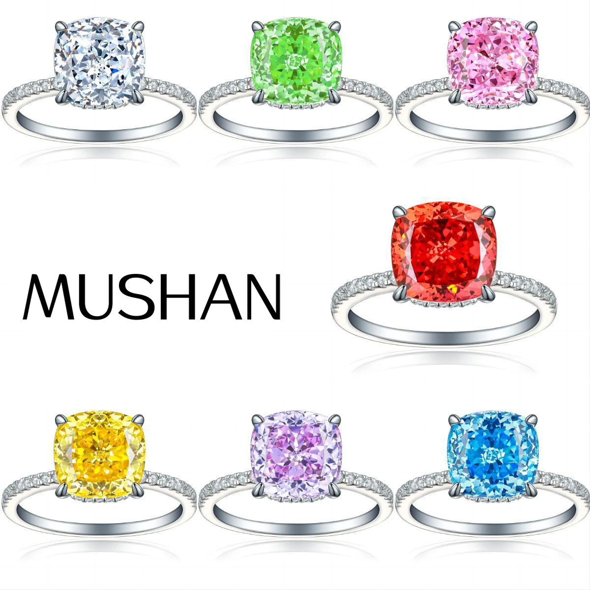 MuShan Jewelry 925 Sterling Silver Ring Wedding Band High Carbon Diamond Engagement Party Her Gift Women Rings Fine Jewelry
MuShan Jewelry 925 Sterling Silver Ring Wedding Band High Carbon Diamond Engagement Party Her Gift Women Rings Fine Jewelry