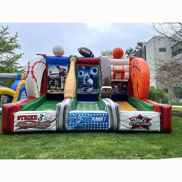 3 in 1 Sports Zone Inflatable Baseball Basketball Soccer Field Blow up Balls Shooting Carnival Game for Sale
3 in 1 Sports Zone Inflatable Baseball Basketball Soccer Field Blow up Balls Shooting Carnival Game for Sale
