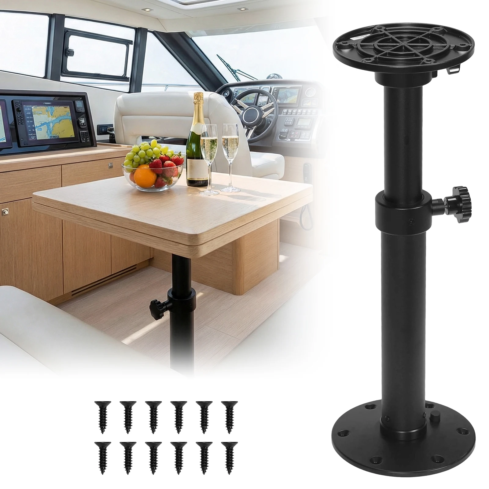 RV Table Pedestal Stand Leg One-Leg Lifting System Multi-Function Table Base Mount 27.5In for Boat Yacht Motorhome Caravan
RV Table Pedestal Stand Leg One-Leg Lifting System Multi-Function Table Base Mount 27.5In for Boat Yacht Motorhome Caravan