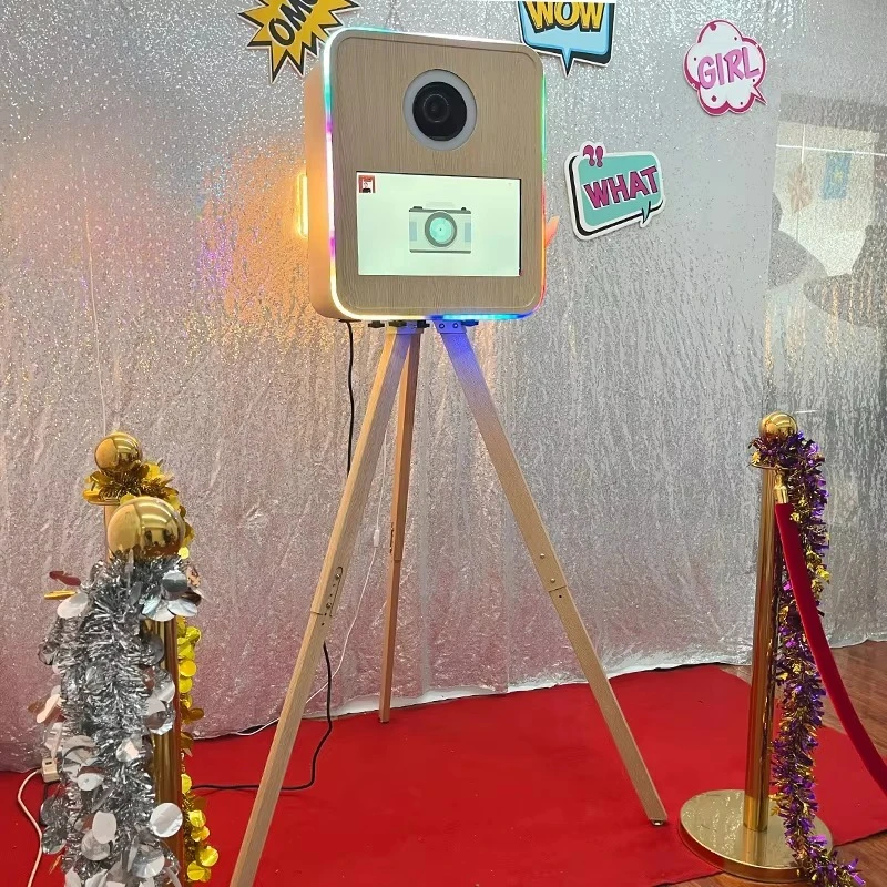 All-in-one retro interactive photo booth with wood grain and instant printing
All-in-one retro interactive photo booth with wood grain and instant printing