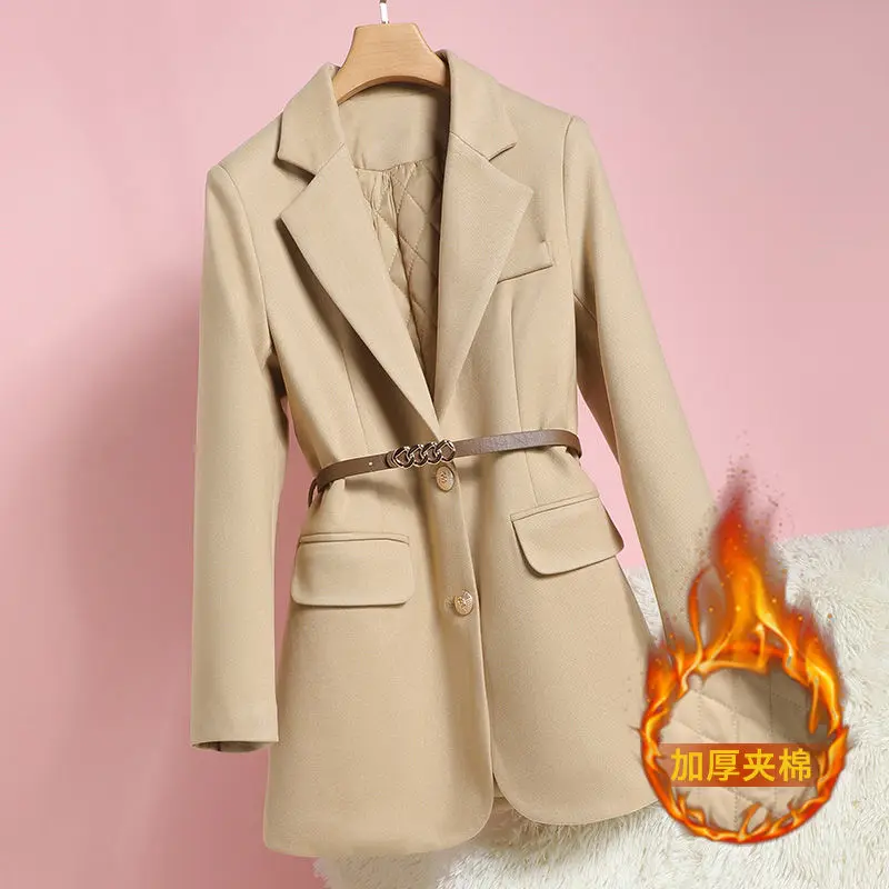 2025 Autumn Winter Mid Length Wool Blazer for Women Thickened Padded Slim Fit Unique Design Elegant Waist Cinch Suit Jacket
2025 Autumn Winter Mid Length Wool Blazer for Women Thickened Padded Slim Fit Unique Design Elegant Waist Cinch Suit Jacket