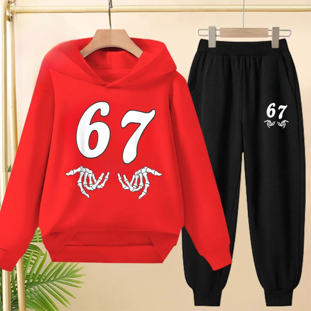 Spring Children Clothing Six Seven Printed Cartoon Hoodie Sweatshirt Top+Pants Boys Girls Tracksuits 3-12Yrs Pullover Sports Set
Spring Children Clothing Six Seven Printed Cartoon Hoodie Sweatshirt Top+Pants Boys Girls Tracksuits 3-12Yrs Pullover Sports Set