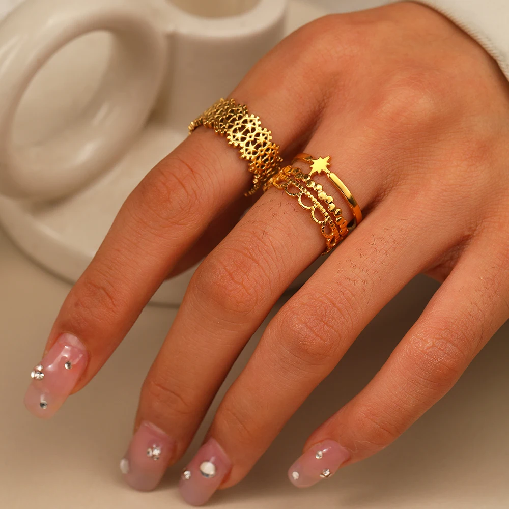 Кольцо из нержавеющей стали, роскошное тяжелое ремесленное кольцо с короной и пентаграммой, комплект из 2 предметов для женщин, ювелирные изделия, вечерние, подходящие для пригородных поездок
Кольцо из нержавеющей стали, роскошное тяжелое ремесленное кольцо с короной и пентаграммой, комплект из 2 предметов для женщин, ювелирные изделия, вечерние, подходящие для пригородных поездок