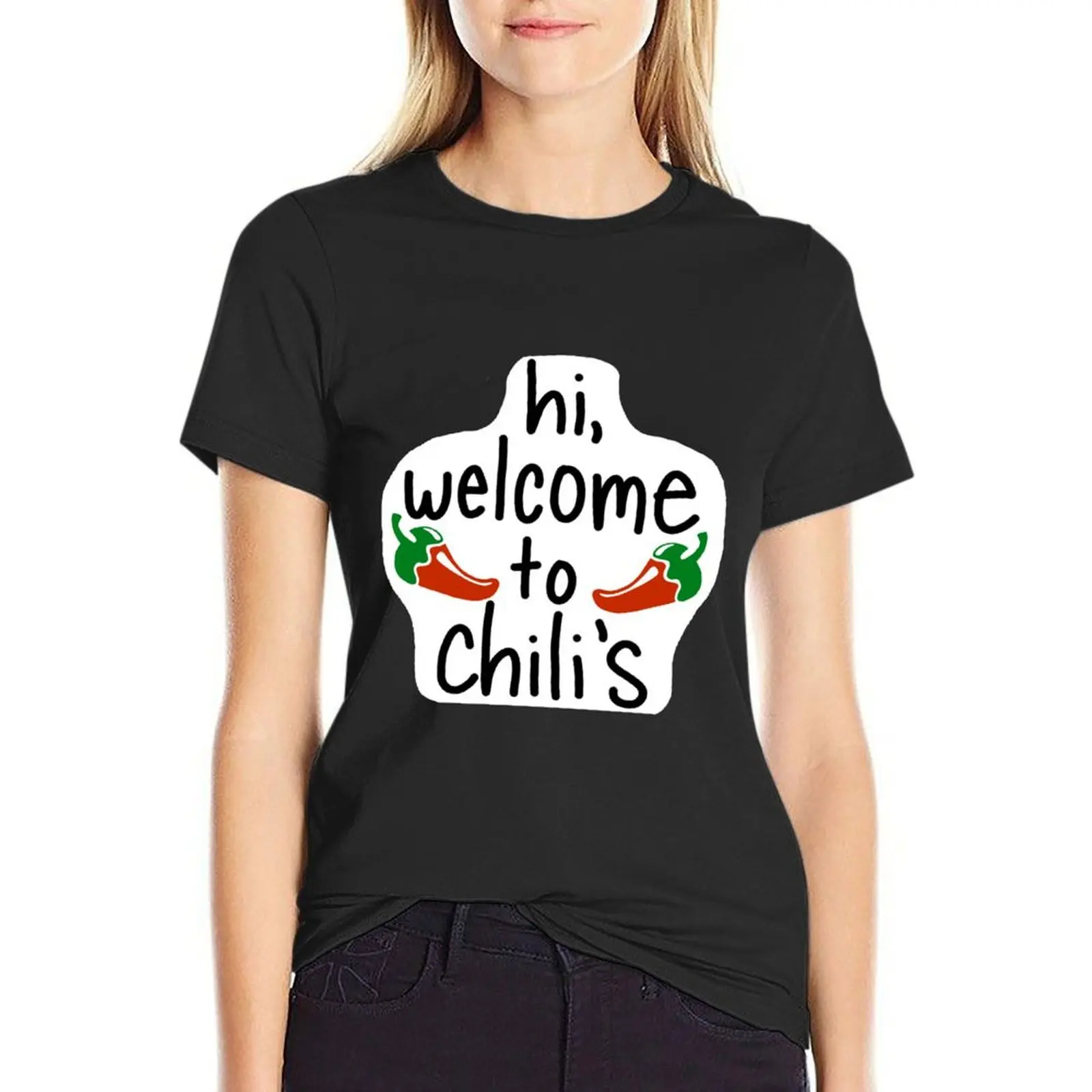 Hi, welcome to chili's T-Shirt shirts graphic tees tops korean fashion t shirt for Women
Hi, welcome to chili's T-Shirt shirts graphic tees tops korean fashion t shirt for Women