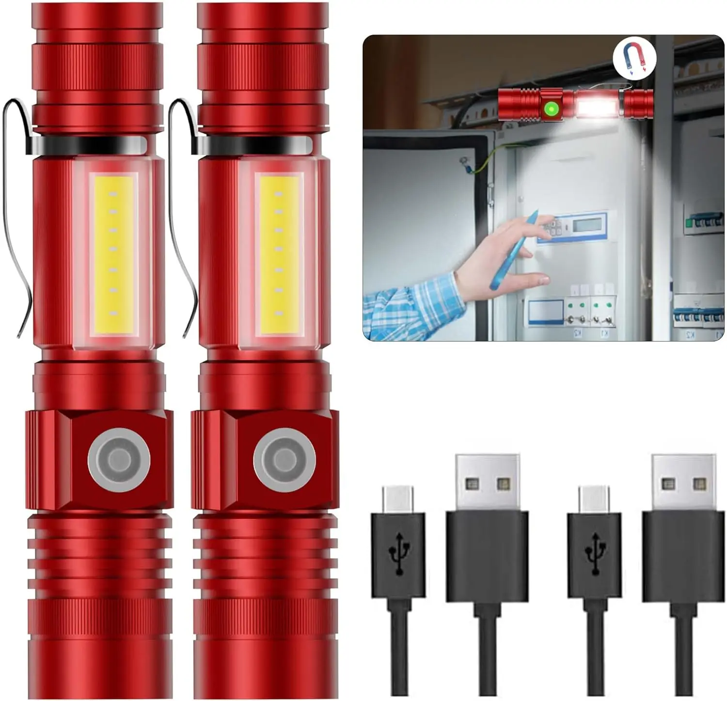 Фонарик USB перезаряжаемый, магнитный светодиодный фонарик, супер яркий светодиодный тактический фонарик, лучший маленький светодиодный фонарик для кемпинга
Фонарик USB перезаряжаемый, магнитный светодиодный фонарик, супер яркий светодиодный тактический фонарик, лучший маленький светодиодный фонарик для кемпинга