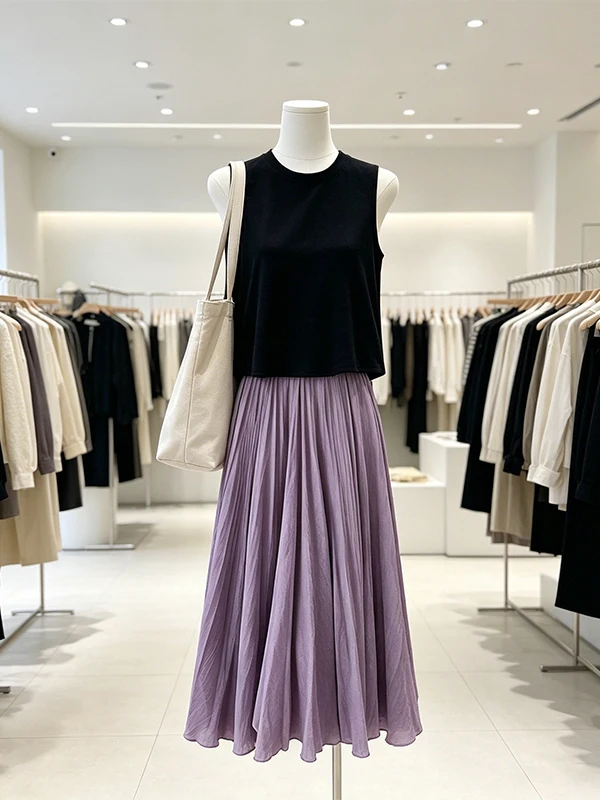 Large Size Women's Summer New Color Sleeveless Vest A-Line Skirt Two-Piece Set Casual High Waist Korean Style
Large Size Women's Summer New Color Sleeveless Vest A-Line Skirt Two-Piece Set Casual High Waist Korean Style
