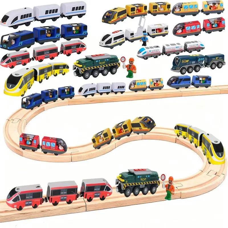 Wooden Railway Train Locomotive Magnetic Train Toy Electric Car Wooden Railway Accessories for Brand Wood Track Kid Xmas Gift
Wooden Railway Train Locomotive Magnetic Train Toy Electric Car Wooden Railway Accessories for Brand Wood Track Kid Xmas Gift