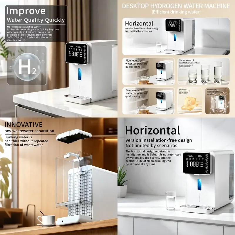 Portable Electric Water Machine 3000PPD for H2 Rich Water Maker with Durable ABS Housing Household Desktop Model 2L
Portable Electric Water Machine 3000PPD for H2 Rich Water Maker with Durable ABS Housing Household Desktop Model 2L