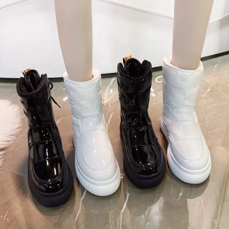 Waterproof Warm Women Snow Boots Ankle Boots Shoes Platform Botas Mujer PU Leather Winter Thick Plush Boots Ladies Snow Shoes
Waterproof Warm Women Snow Boots Ankle Boots Shoes Platform Botas Mujer PU Leather Winter Thick Plush Boots Ladies Snow Shoes