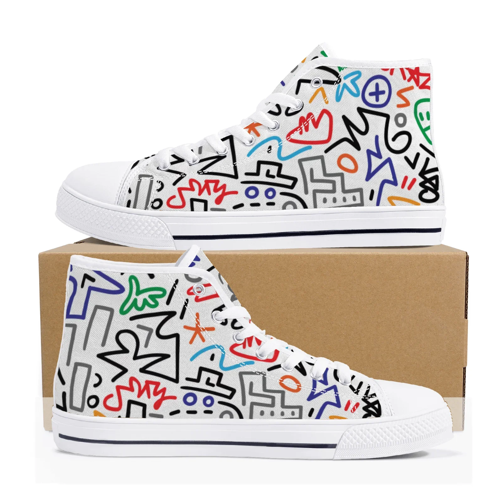 Customized Colorful simple striped vulcanized shoes classic high-top canvas shoes casual sneakers denim shoes
Customized Colorful simple striped vulcanized shoes classic high-top canvas shoes casual sneakers denim shoes