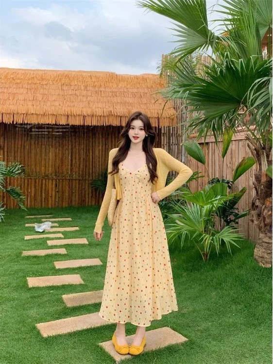 plus Size Women's Gentle Style Long Sleeve V-Neck Polka Dot Dress Top And Bottom Set Summer New Arrival Comfortable Fashion
plus Size Women's Gentle Style Long Sleeve V-Neck Polka Dot Dress Top And Bottom Set Summer New Arrival Comfortable Fashion